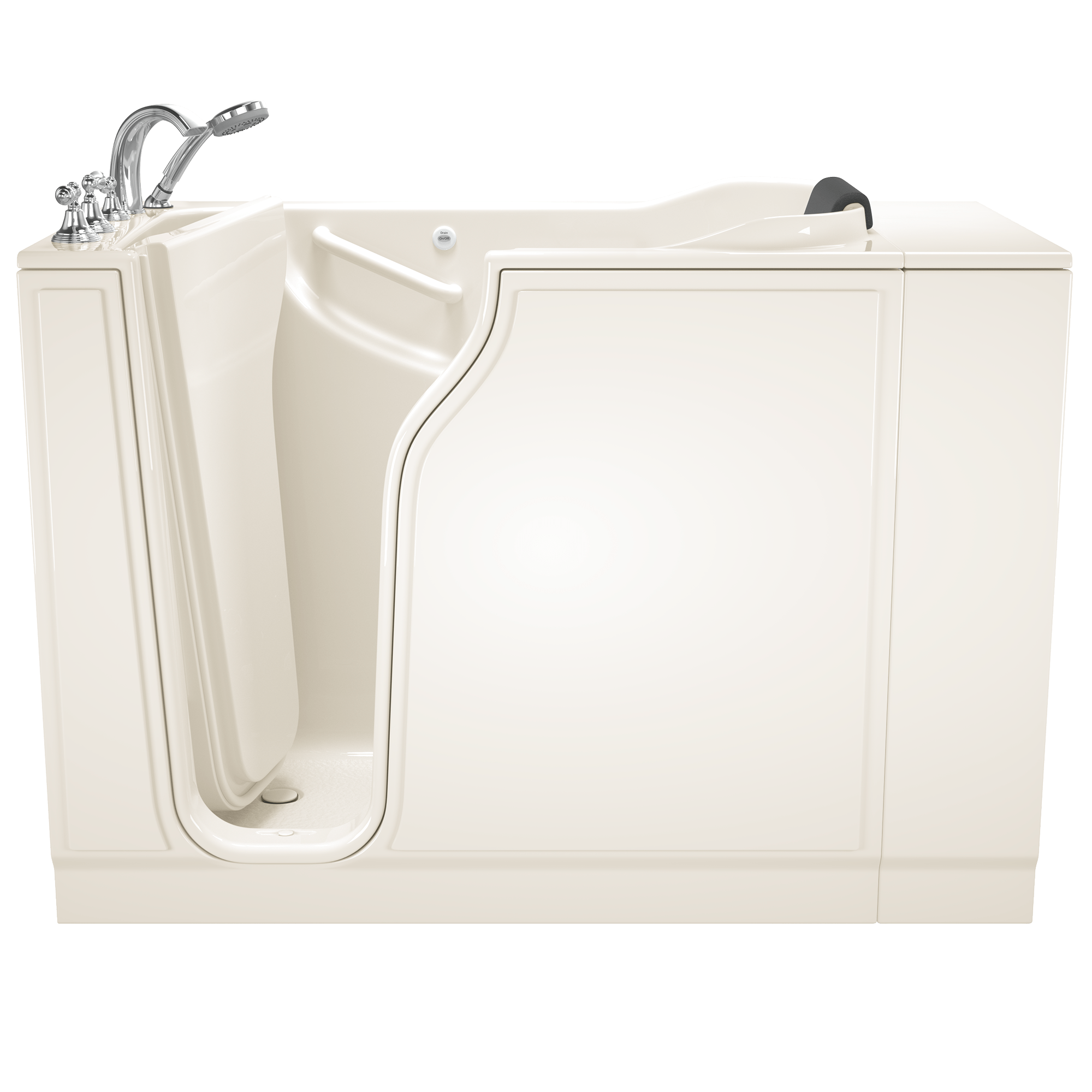 Gelcoat Premium Series 30 x 52  Inch Walk in Tub With Soaker System   Left Hand Drain With Faucet WIB LINEN